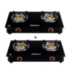 FABIANO- GAS COOKER - GLASS TOP - DOUBLE BURN