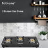 FABIANO - GAS COOKER - GLASS TOP - THREE BURN - Image 3