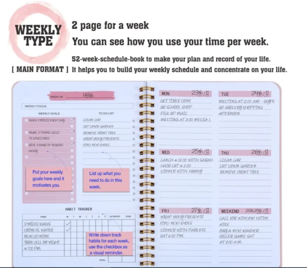 Weekly Planner Agenda A5 Notebook - Image 4